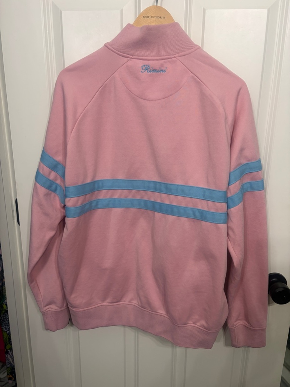 Great Condition Men’s L Ellesse Pink Track Jacket with Sky Blue Stripes. Tennis - Picture 9 of 12